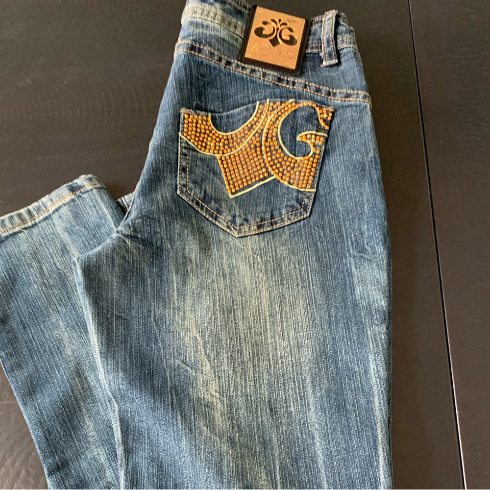 Sz 3/4 Dereon straight leg jeans